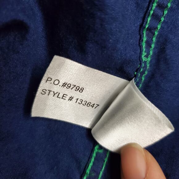 Carbon 2 Cobalt Men's Short Sleeve Button Up Shirt Blue Aztec Patterned Size L - Picture 9 of 10